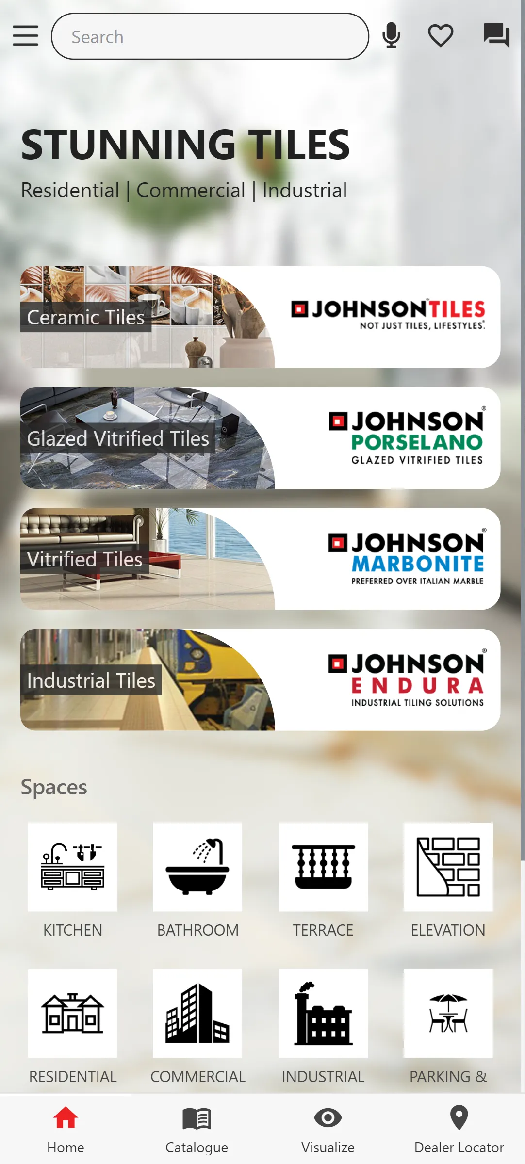 Johnson Tiles | Indus Appstore | Screenshot