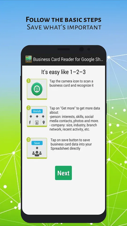 Business Card Scanner for Goog | Indus Appstore | Screenshot