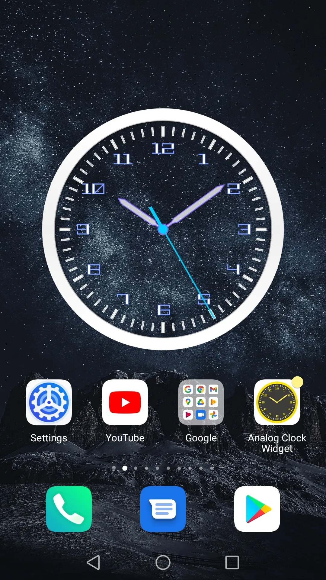 Analog Clock Widget Colored | Indus Appstore | Screenshot