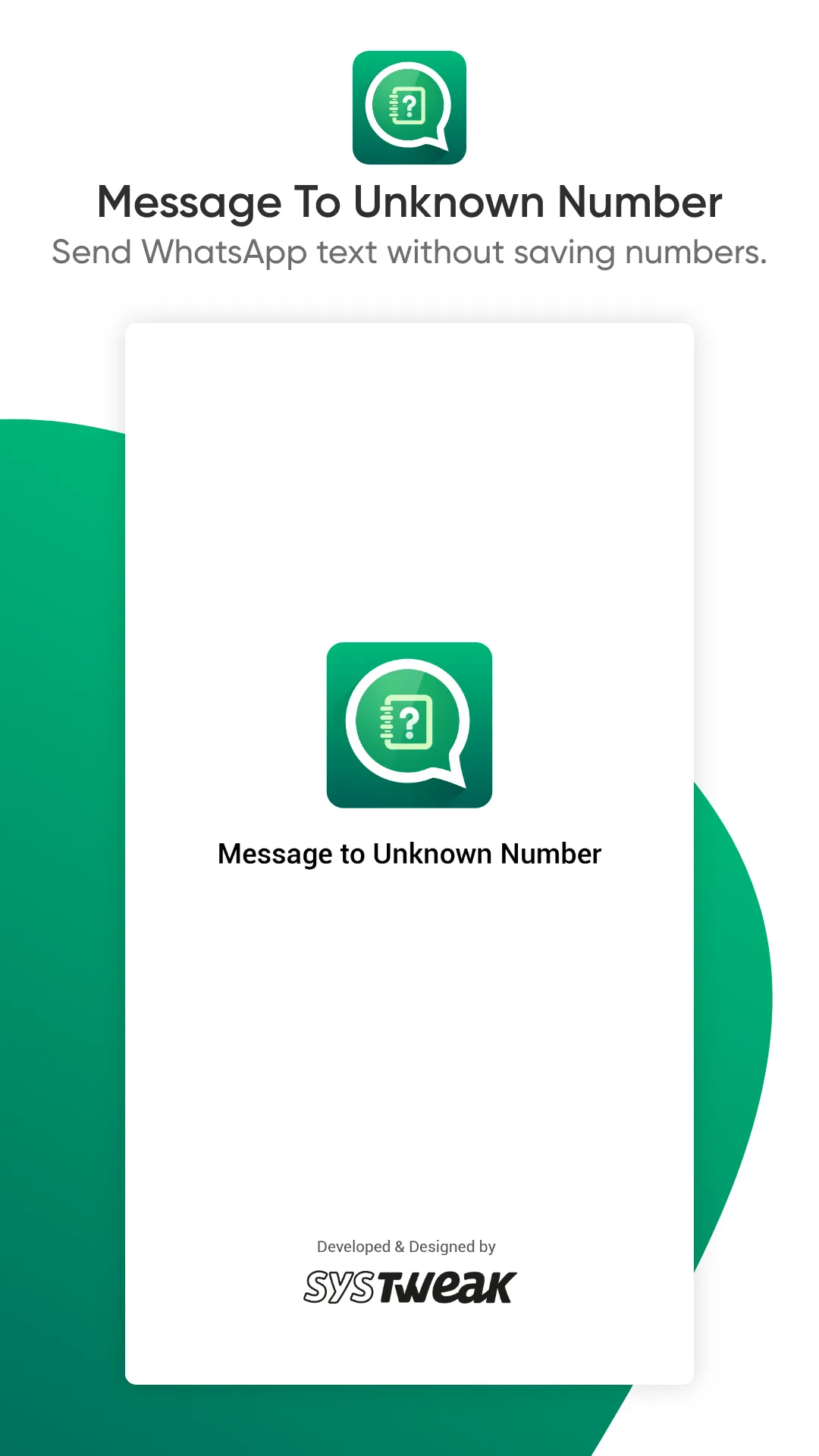 Message To Unknown Number | Indus Appstore | Screenshot