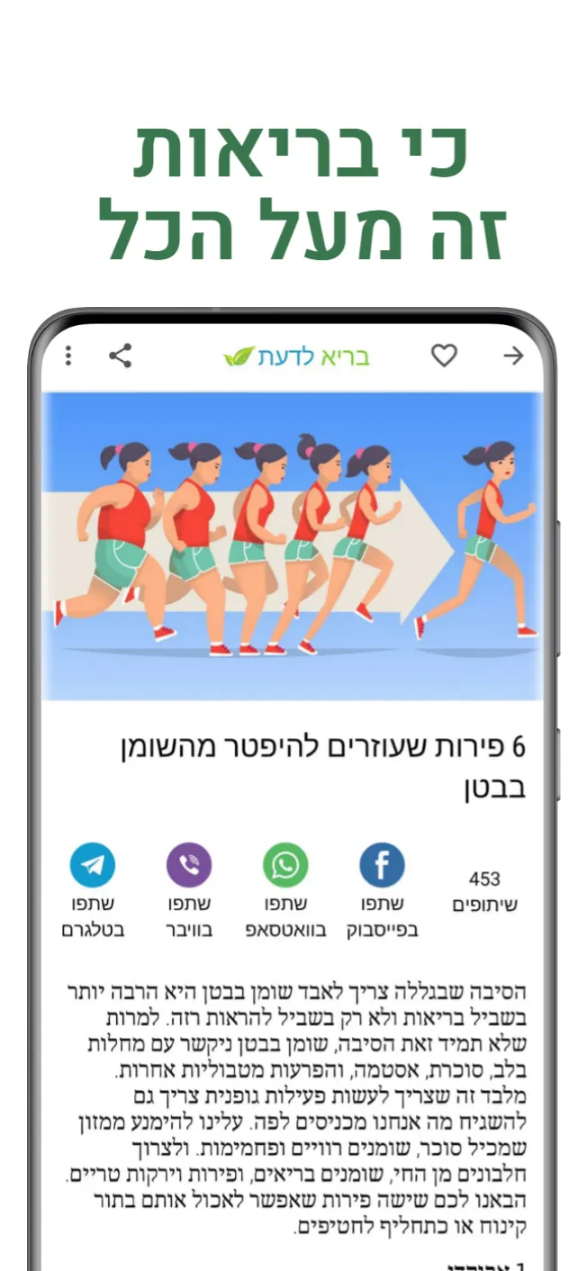 בריא לדעת | Indus Appstore | Screenshot