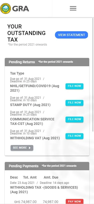 Ghana Taxpayers' app | Indus Appstore | Screenshot