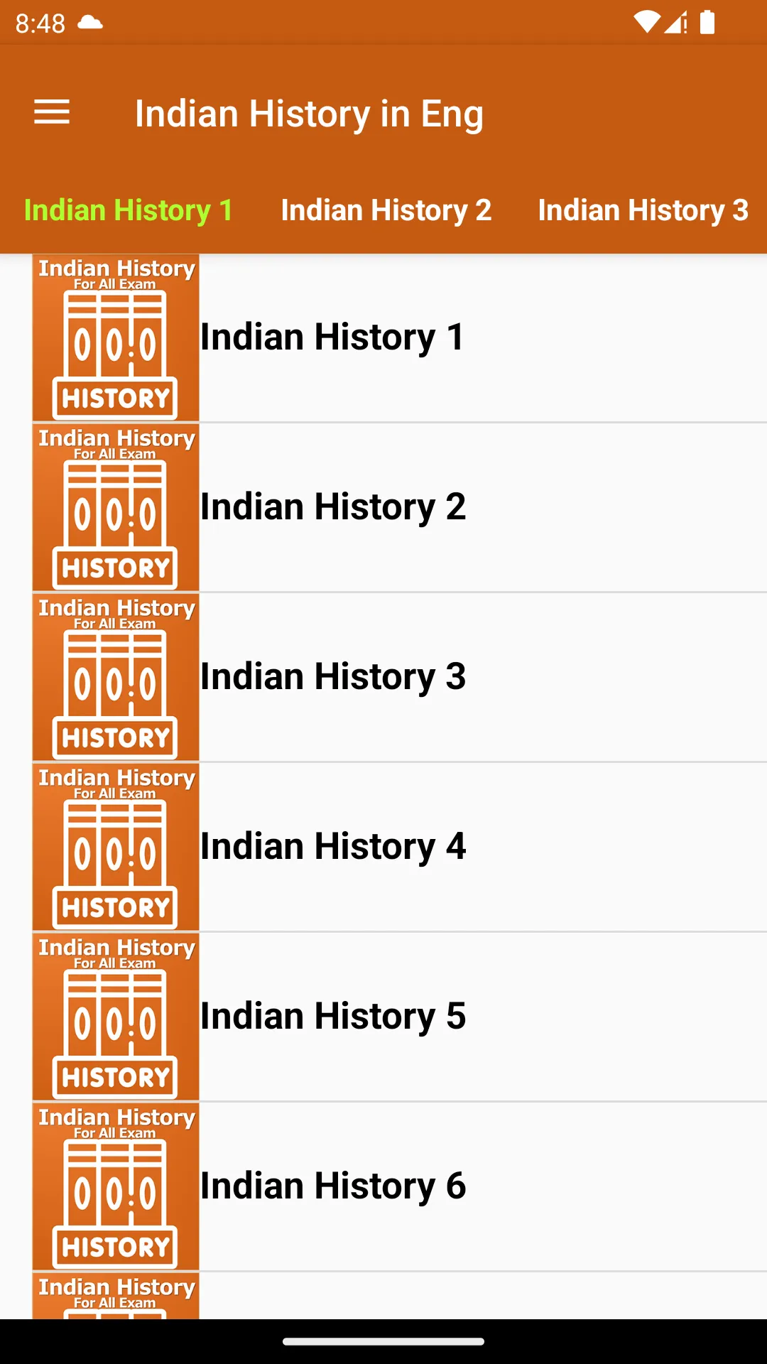 Indian History in English | Indus Appstore | Screenshot