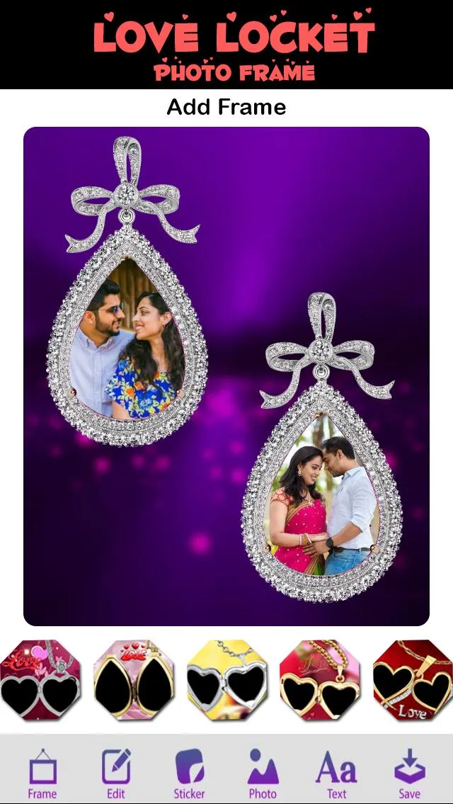 Love Locket Dual Photo Frame | Indus Appstore | Screenshot