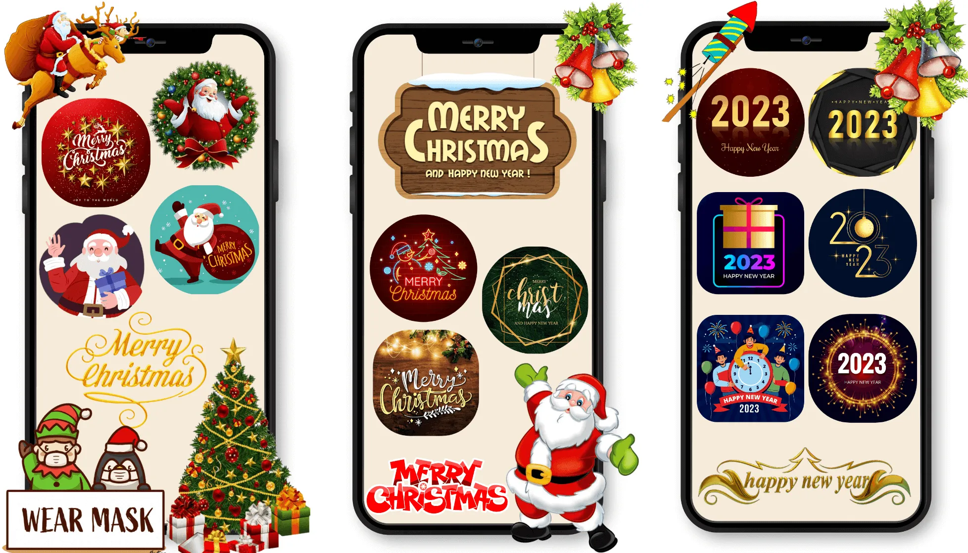 3D Santa Christmas Stickers | Indus Appstore | Screenshot