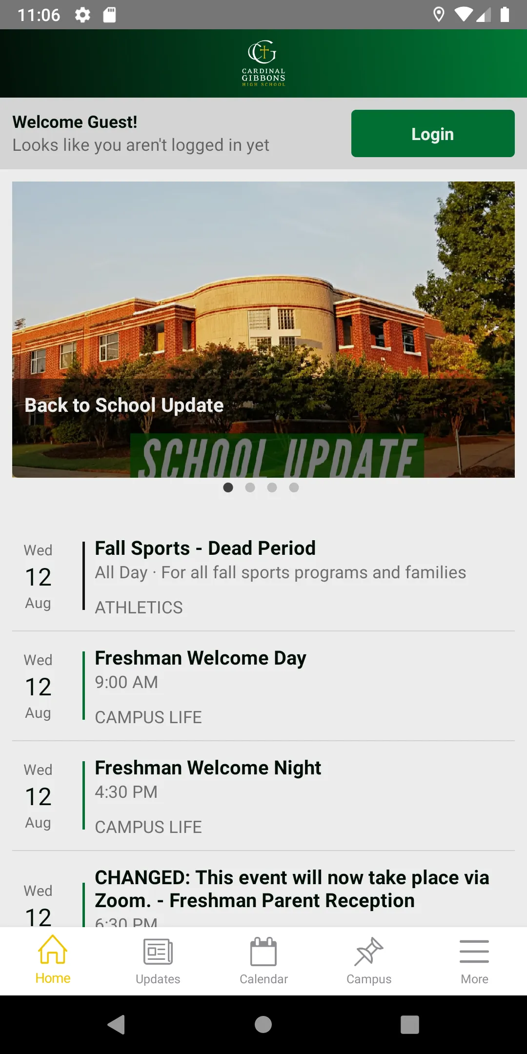 Cardinal Gibbons HS NC | Indus Appstore | Screenshot