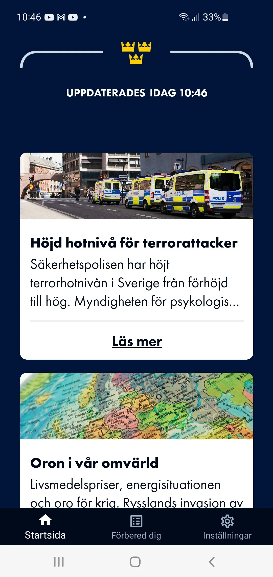 Krisinformation.se | Indus Appstore | Screenshot