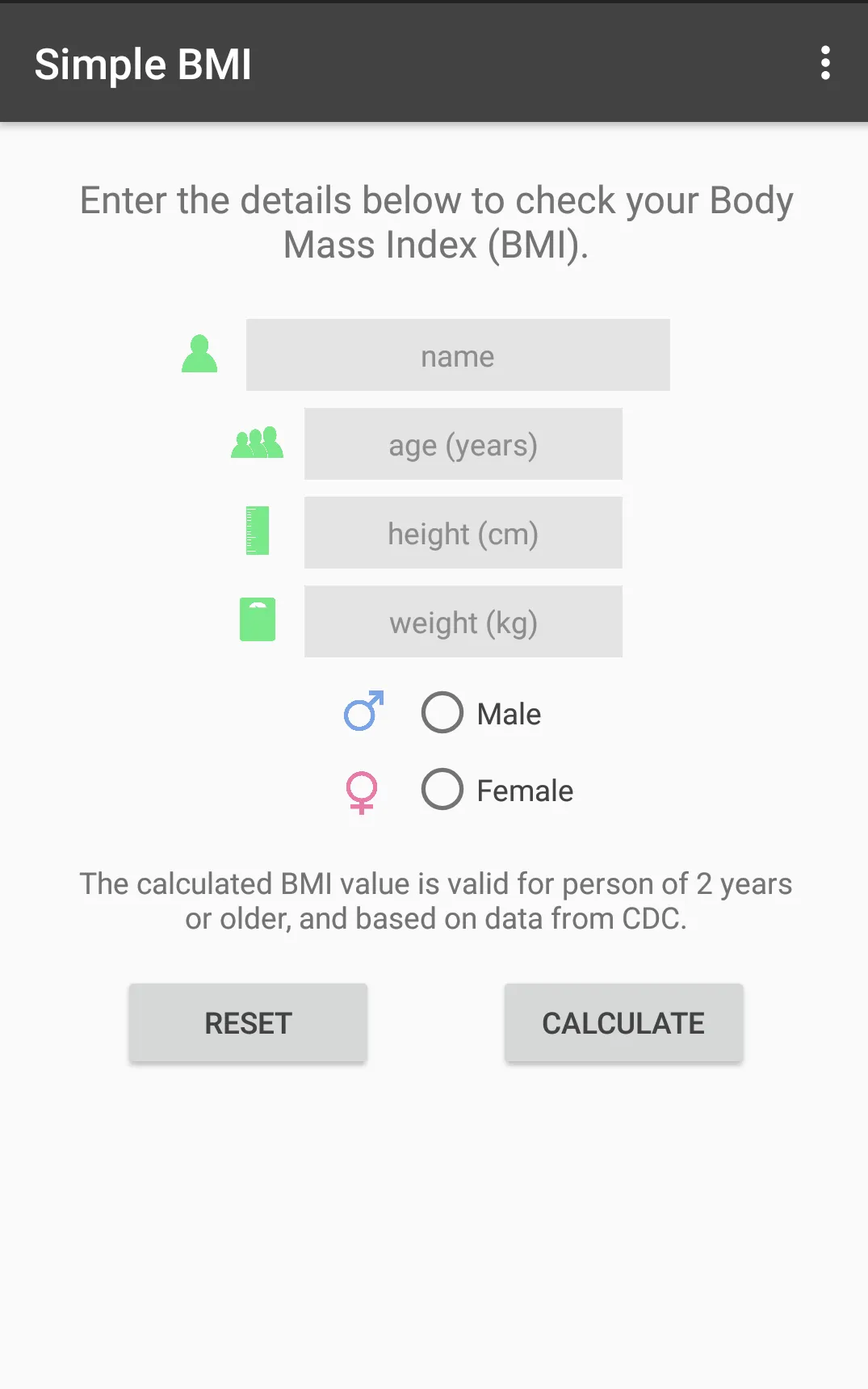 Simple BMI | Indus Appstore | Screenshot