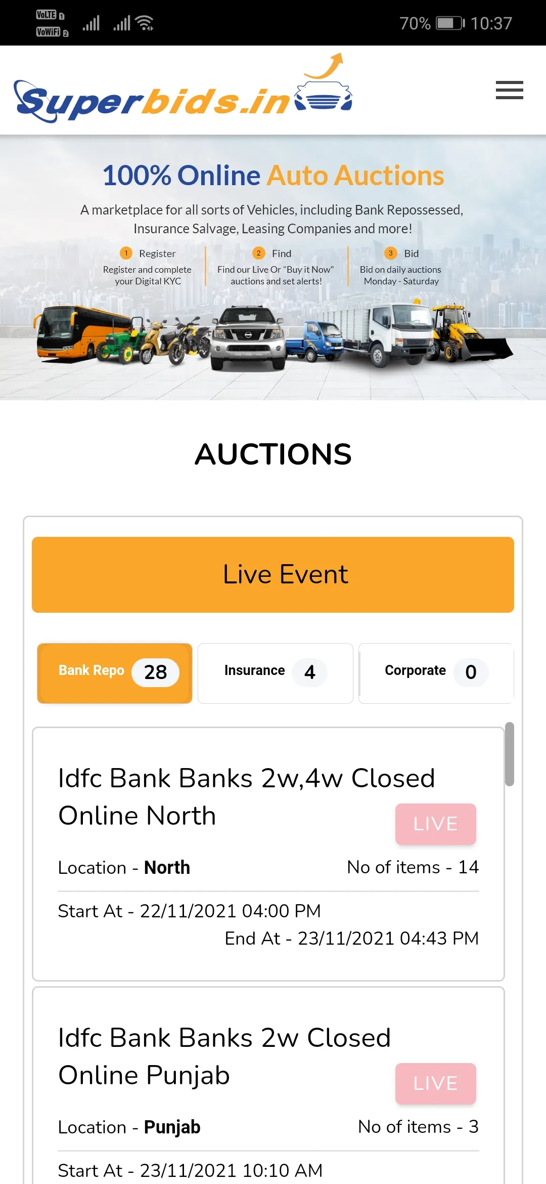 Superbids Online Auction | Indus Appstore | Screenshot