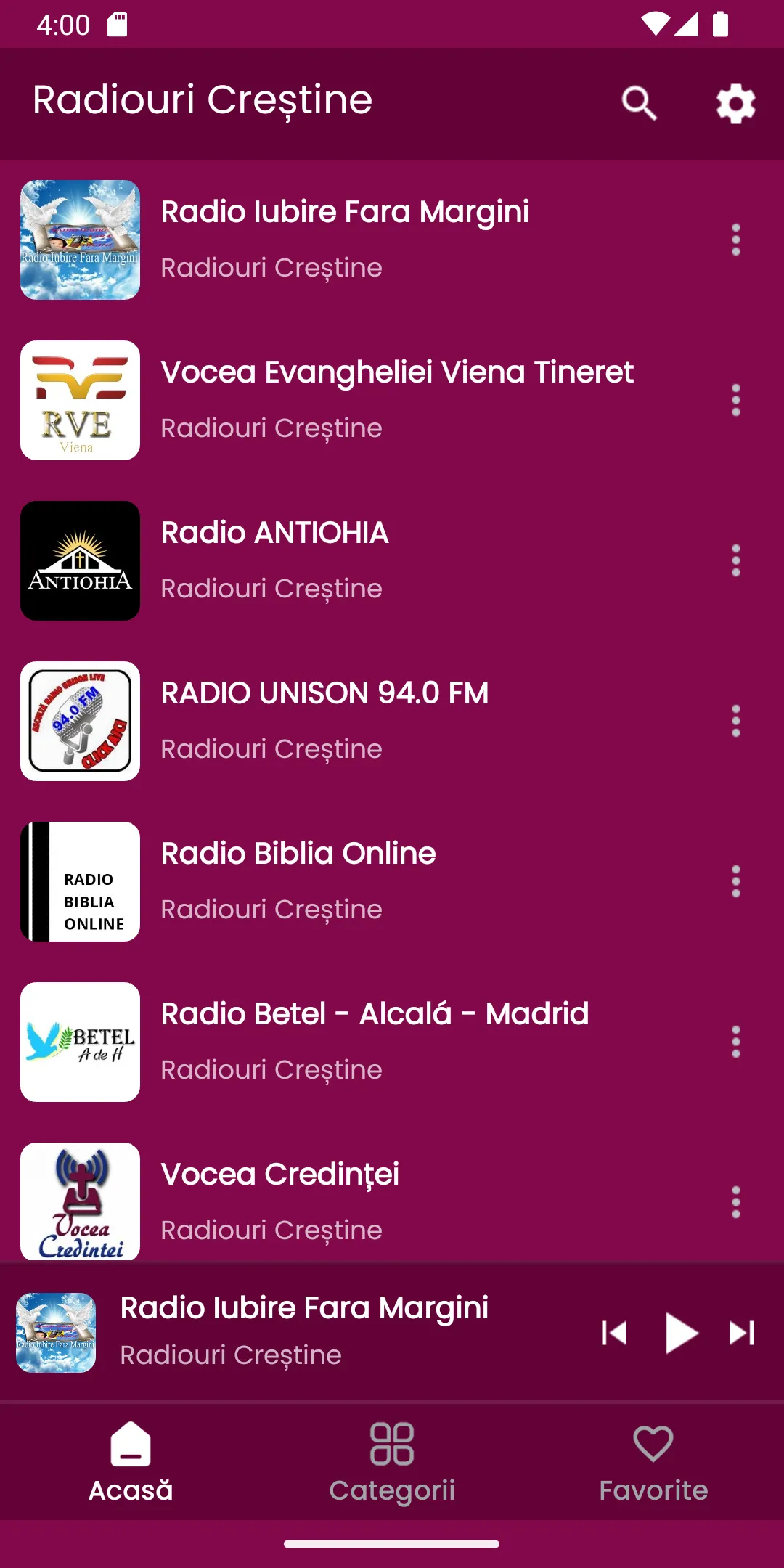 Radiouri Creștine | Indus Appstore | Screenshot