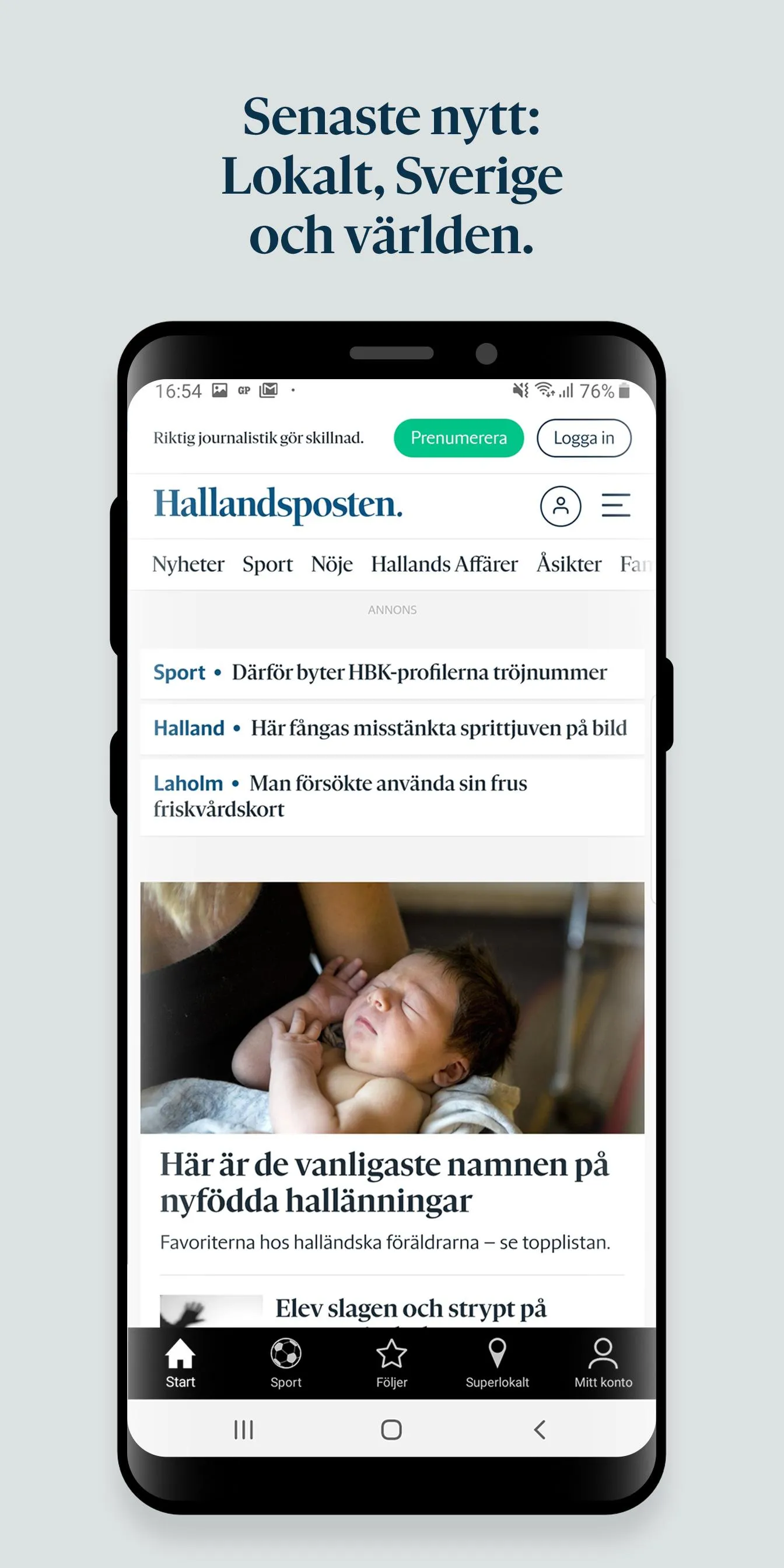 Hallandsposten | Indus Appstore | Screenshot