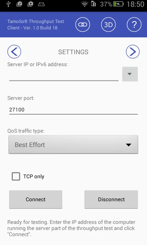 Throughput Test Client | Indus Appstore | Screenshot