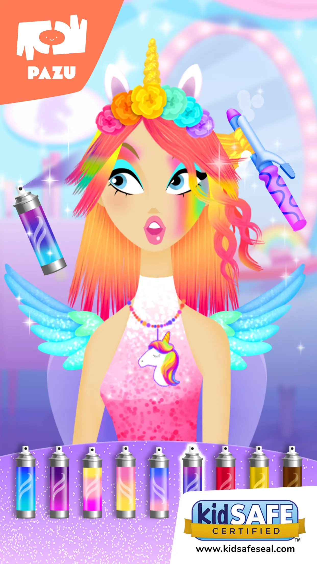 Girls Hair Salon Unicorn | Indus Appstore | Screenshot