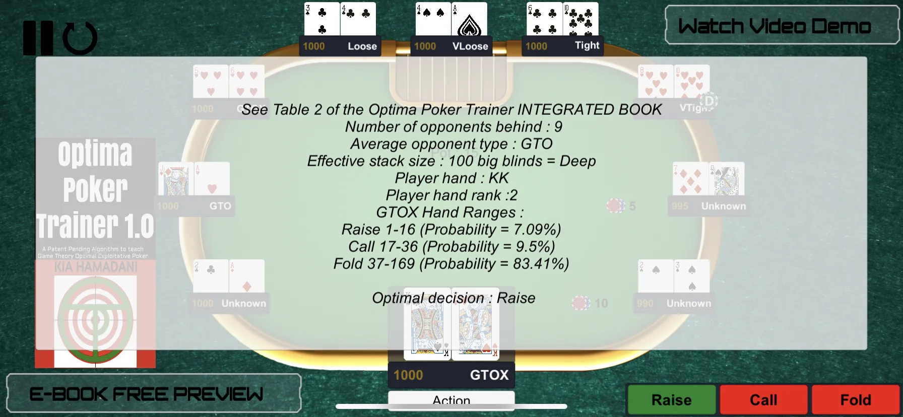 Optima Poker Trainer | Indus Appstore | Screenshot