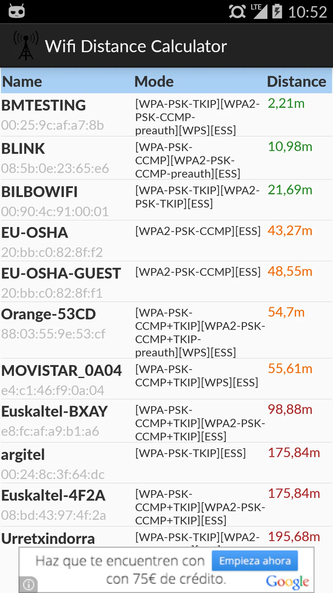 Wifi Distance Calculator | Indus Appstore | Screenshot