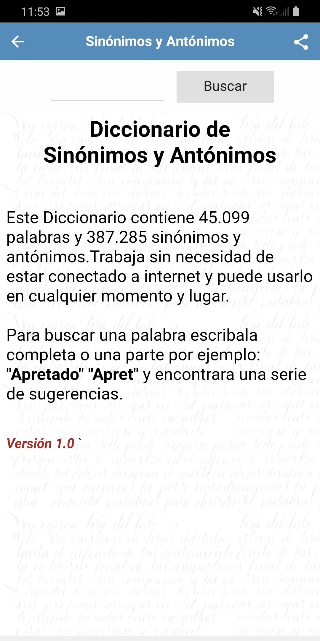 Sinónimos y Antónimos Español | Indus Appstore | Screenshot