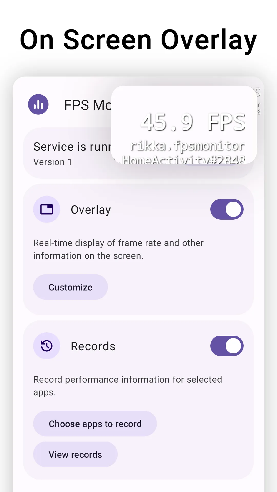 TakoStats - FPS & Perf overlay | Indus Appstore | Screenshot