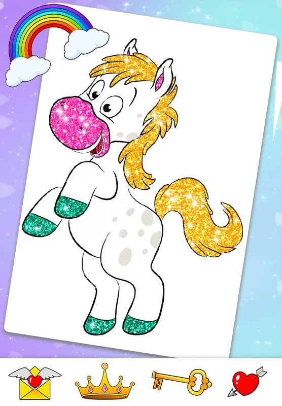 Glitter Horse & Pony Coloring | Indus Appstore | Screenshot