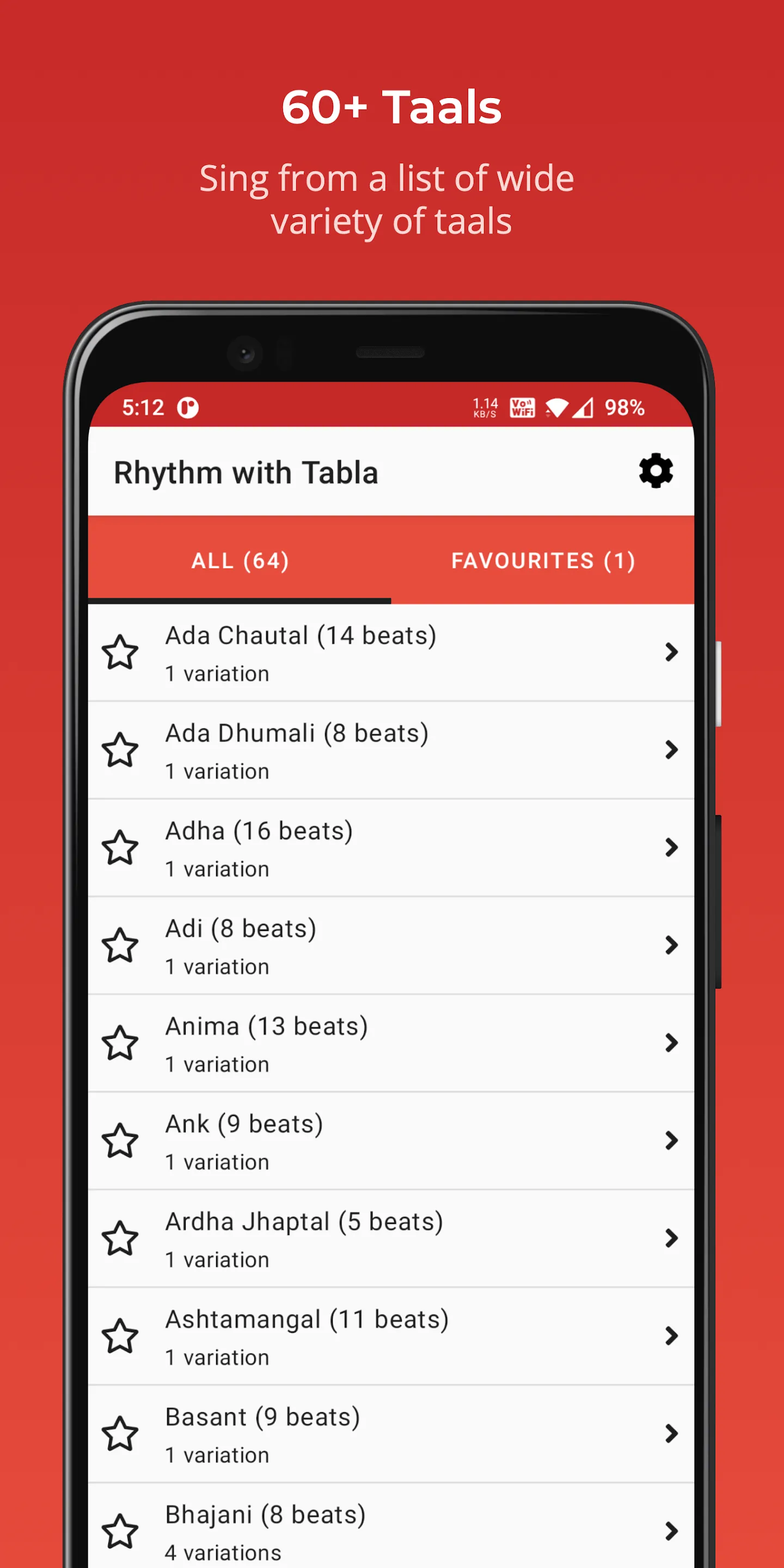 Rhythm with Tabla & Tanpura | Indus Appstore | Screenshot