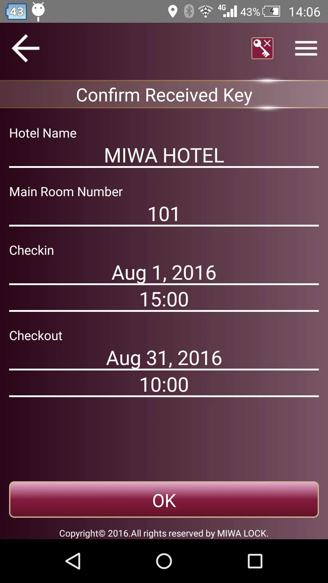 KEYMO(BLE) for HOTEL CARD LOCK | Indus Appstore | Screenshot