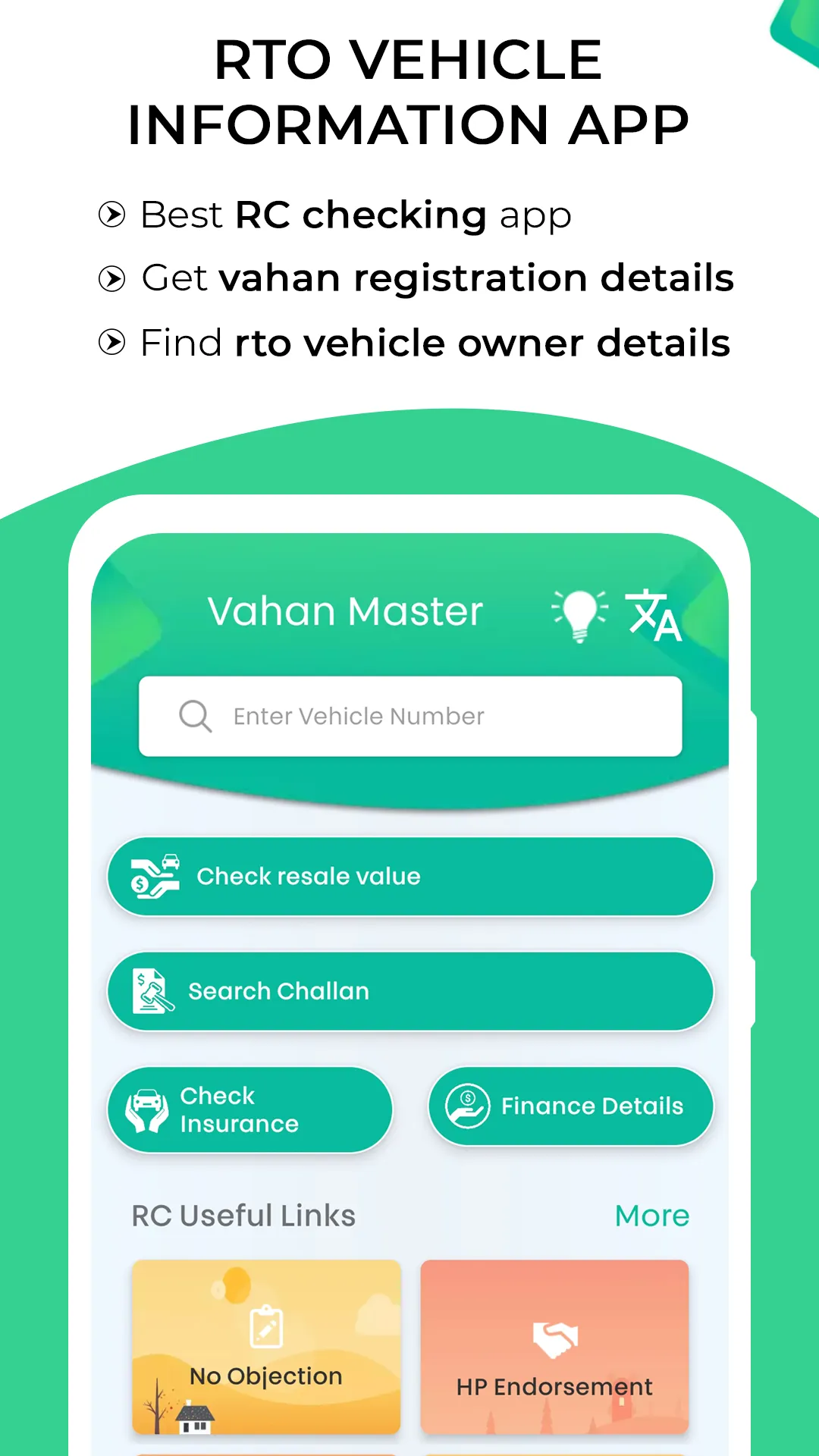 RTO Vehicle Information | Indus Appstore | Screenshot