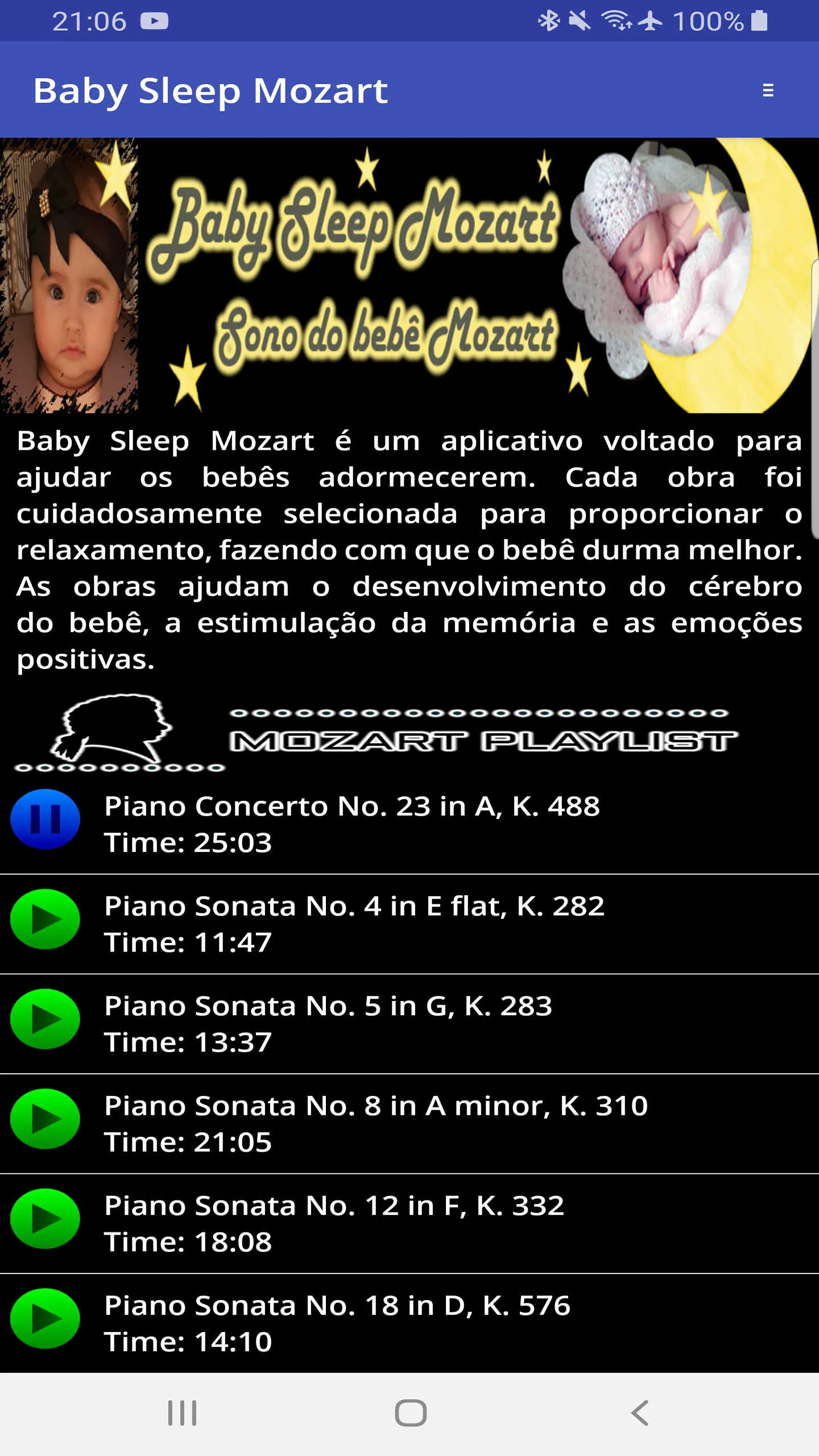 Baby Sleep Mozart | Indus Appstore | Screenshot