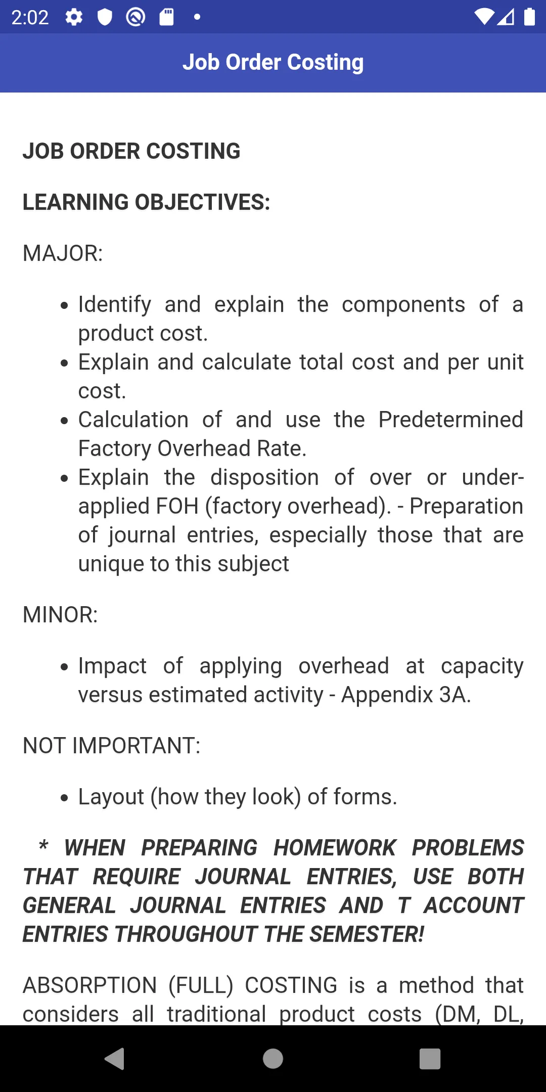 Managerial Accounting | Indus Appstore | Screenshot