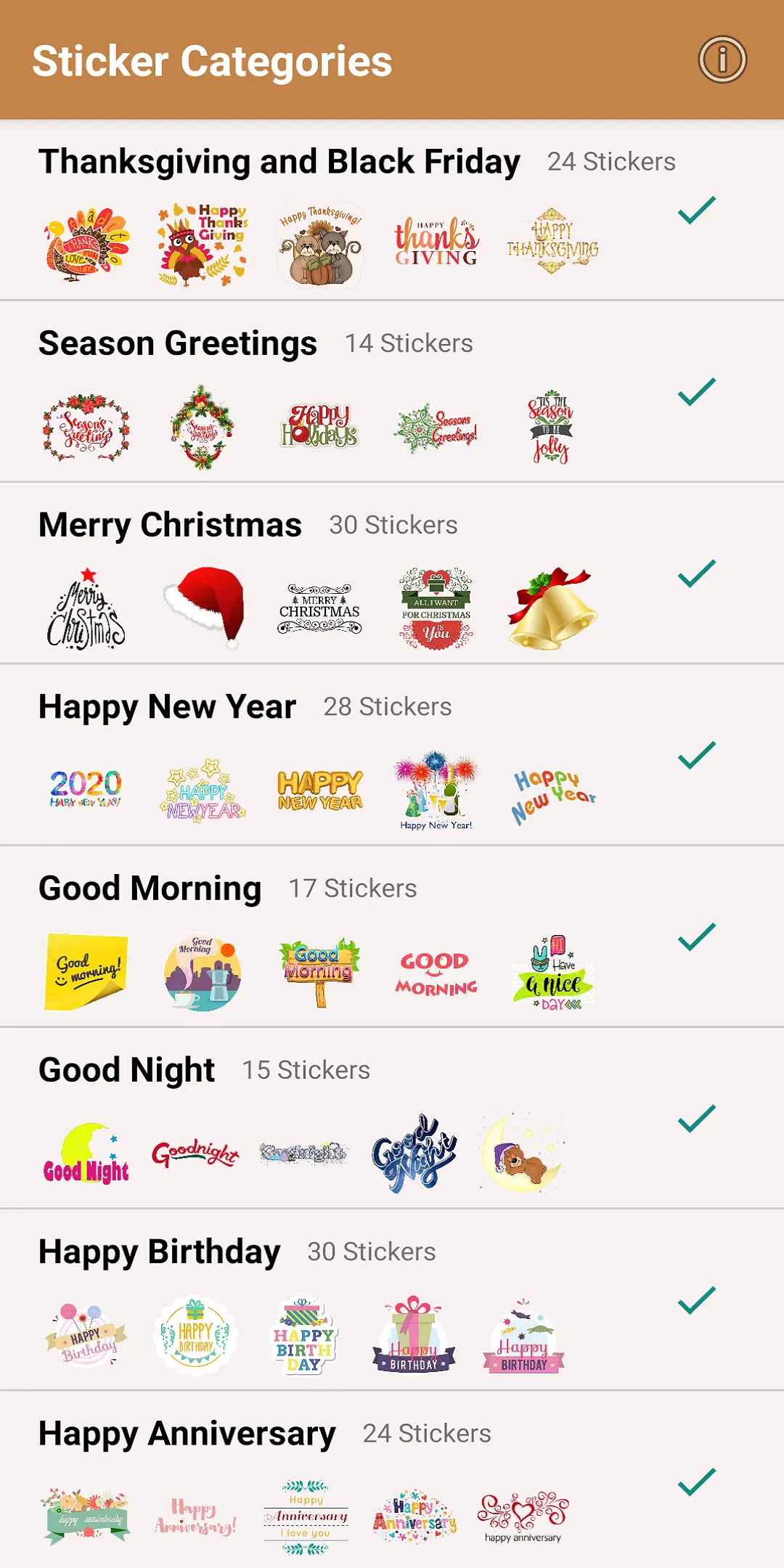 Stickers for all Occasions | Indus Appstore | Screenshot