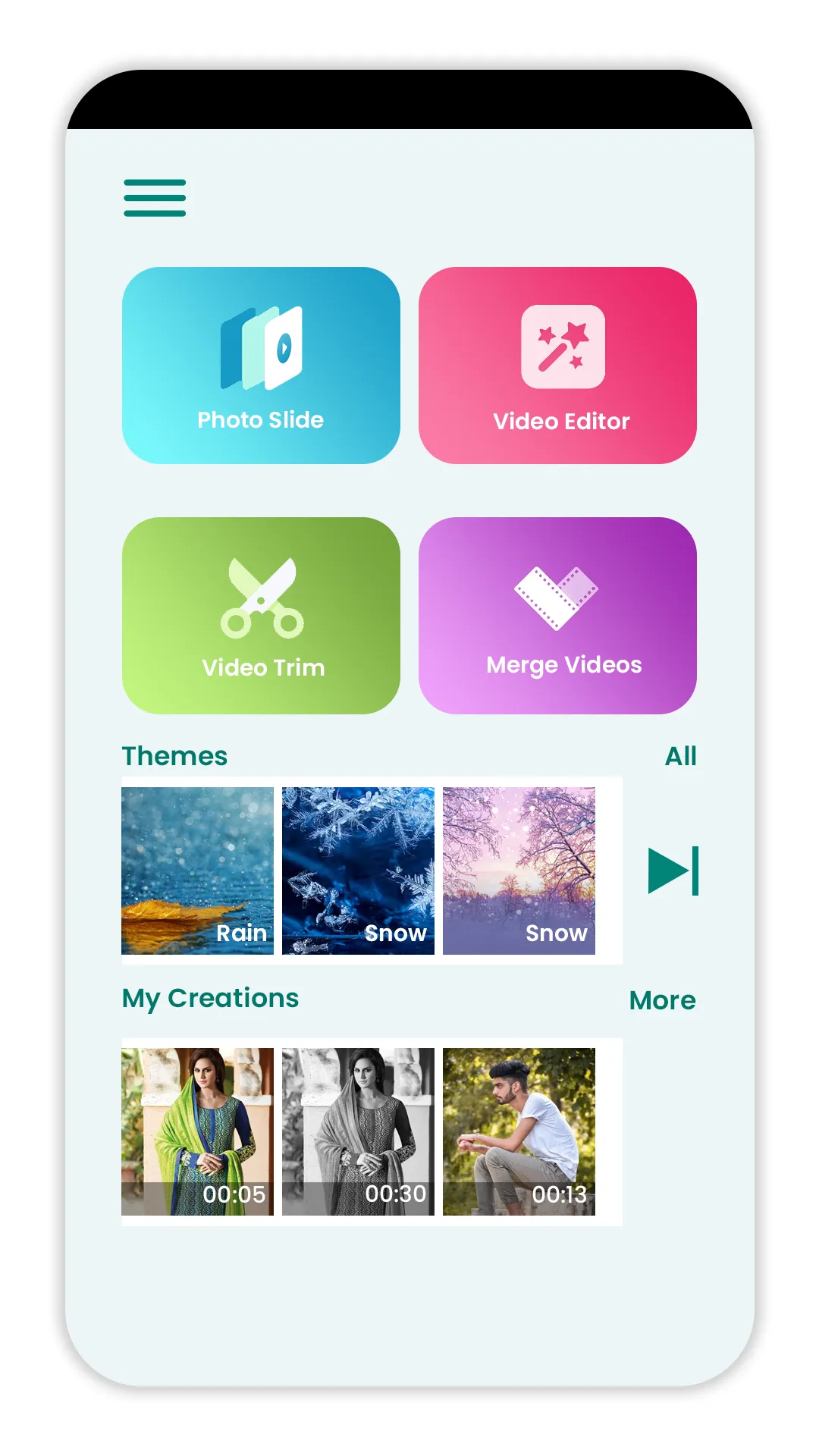 Snowfall Video Song Maker | Indus Appstore | Screenshot