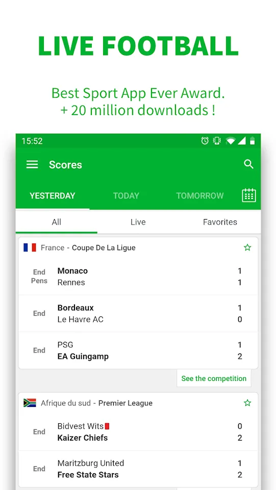 SKORES - Live Football Scores | Indus Appstore | Screenshot