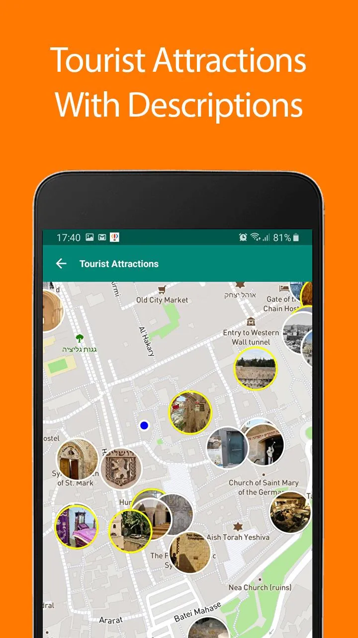 Jerusalem Offline Map and Trav | Indus Appstore | Screenshot