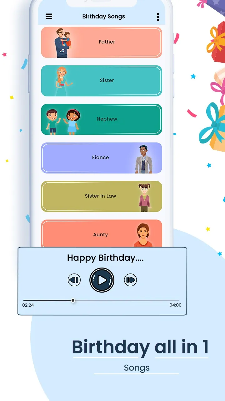 Happy Birthday songs & wishes | Indus Appstore | Screenshot