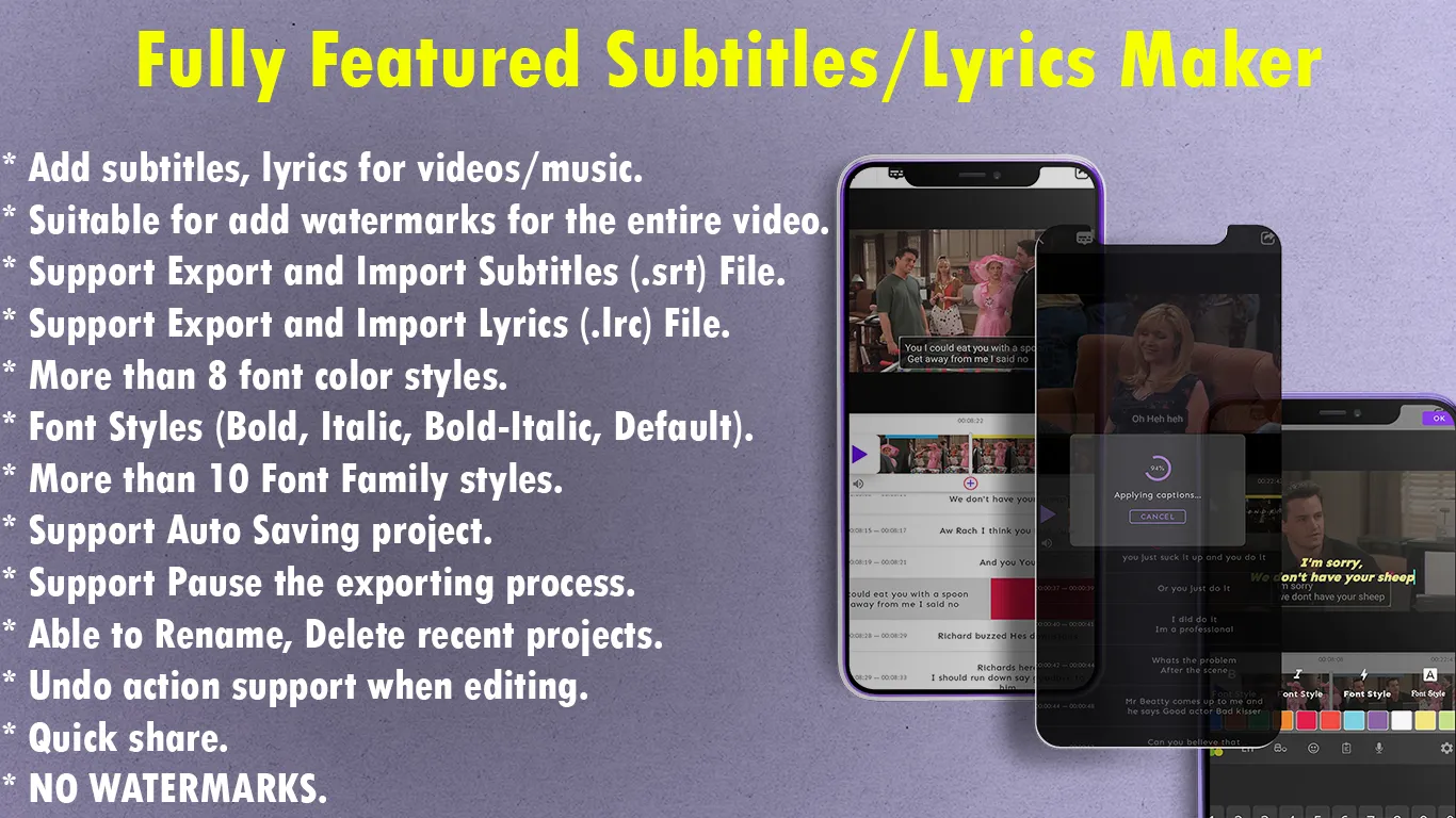 Video Subtitles/Lyrics Maker | Indus Appstore | Screenshot