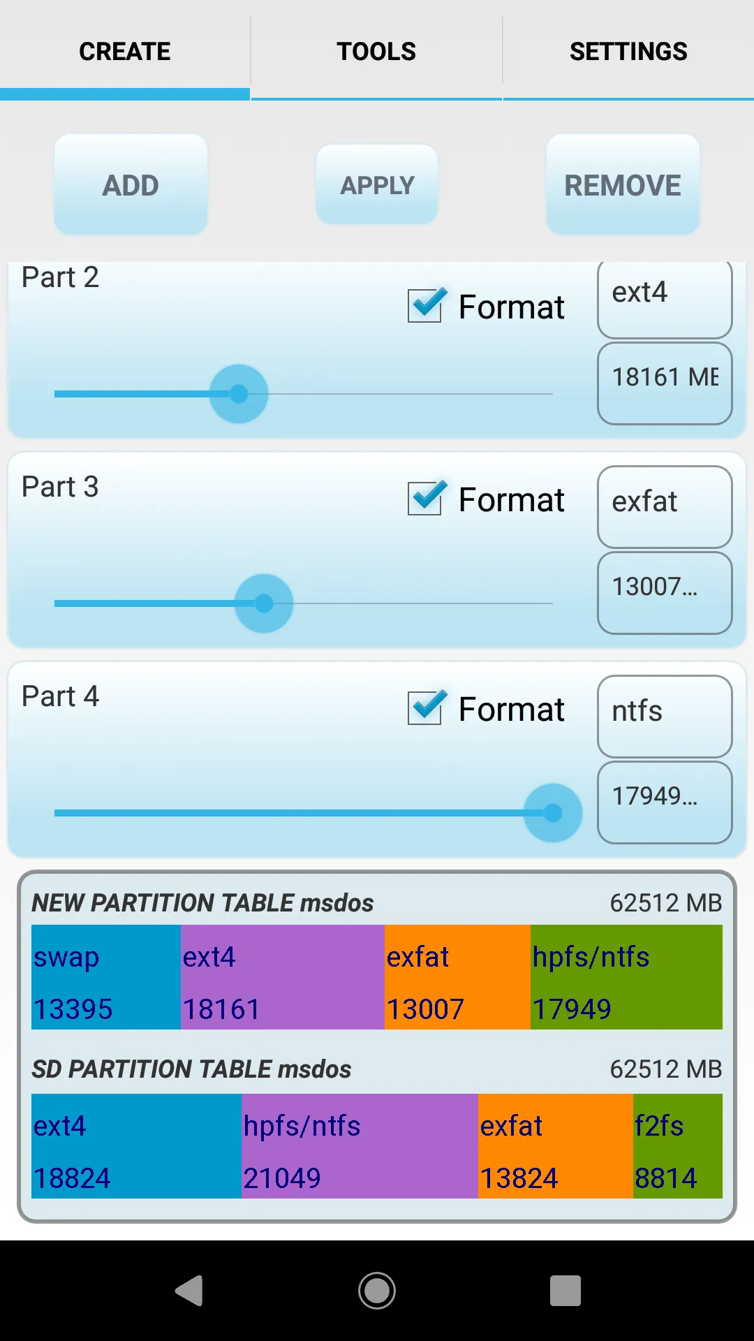 AParted ( Sd card Partition ) | Indus Appstore | Screenshot