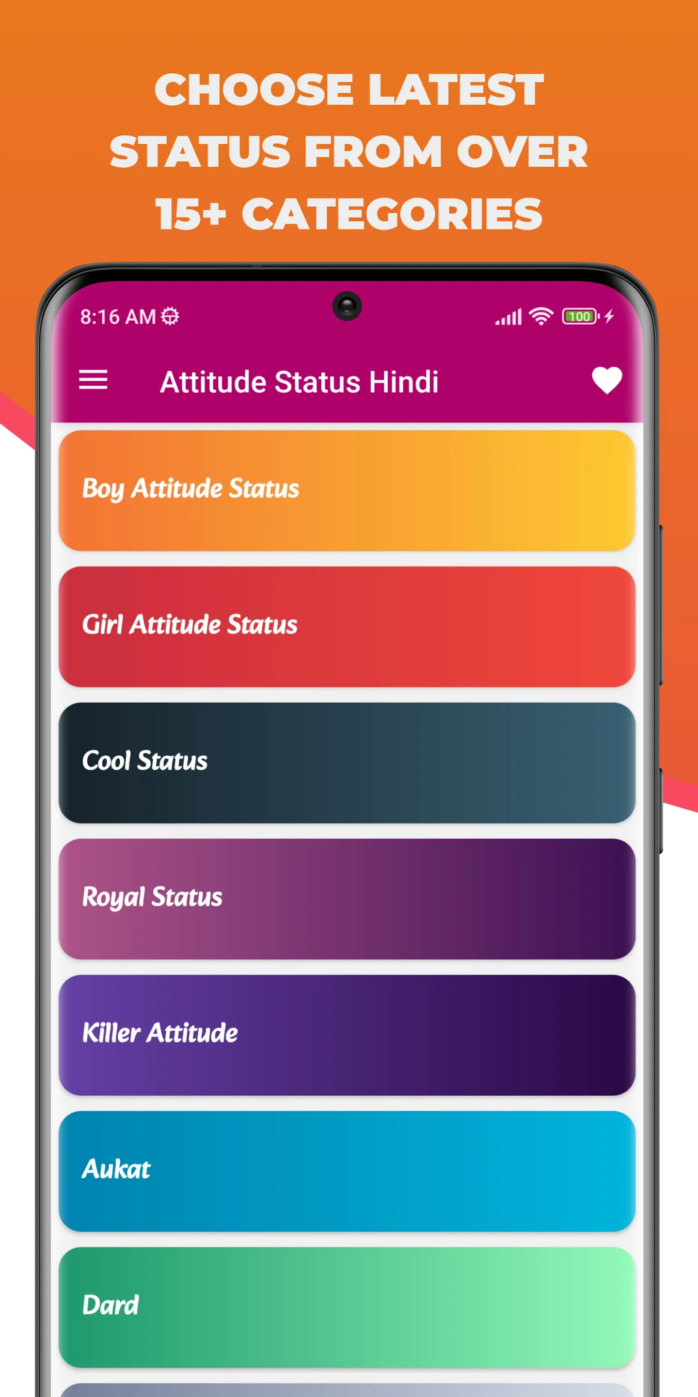 Hindi Attitude Status Shayari | Indus Appstore | Screenshot