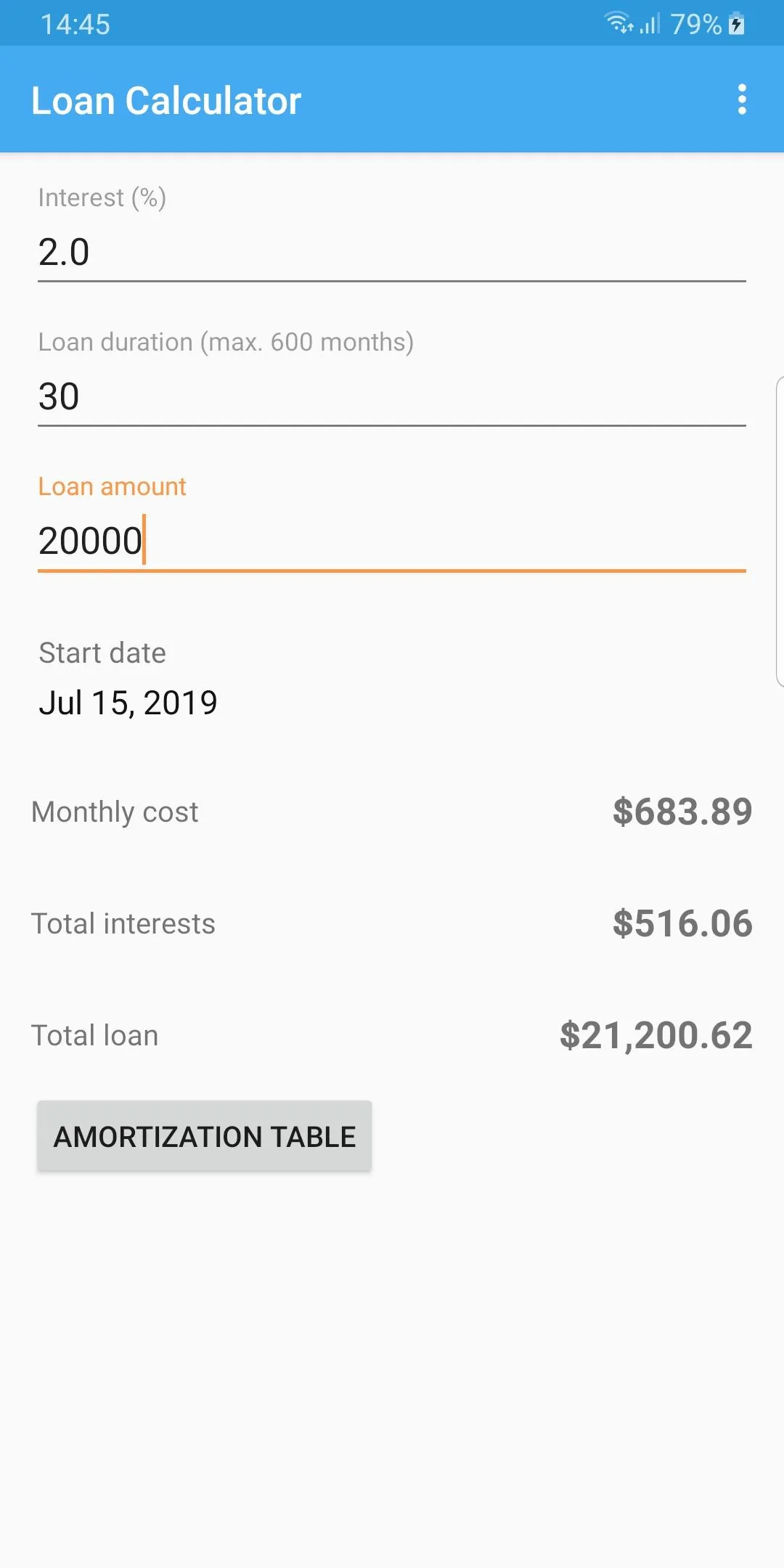 Loan Calculator: Simulate cost | Indus Appstore | Screenshot