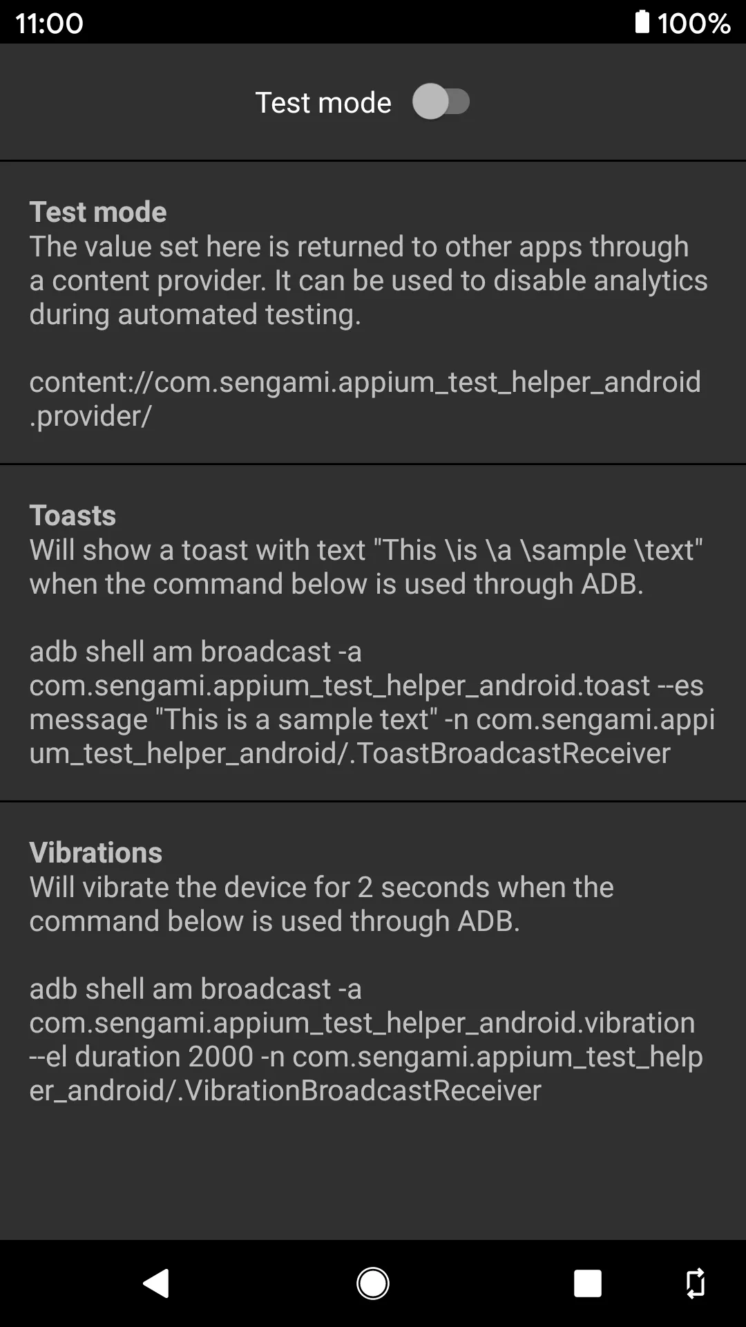 Appium Test Helper | Indus Appstore | Screenshot