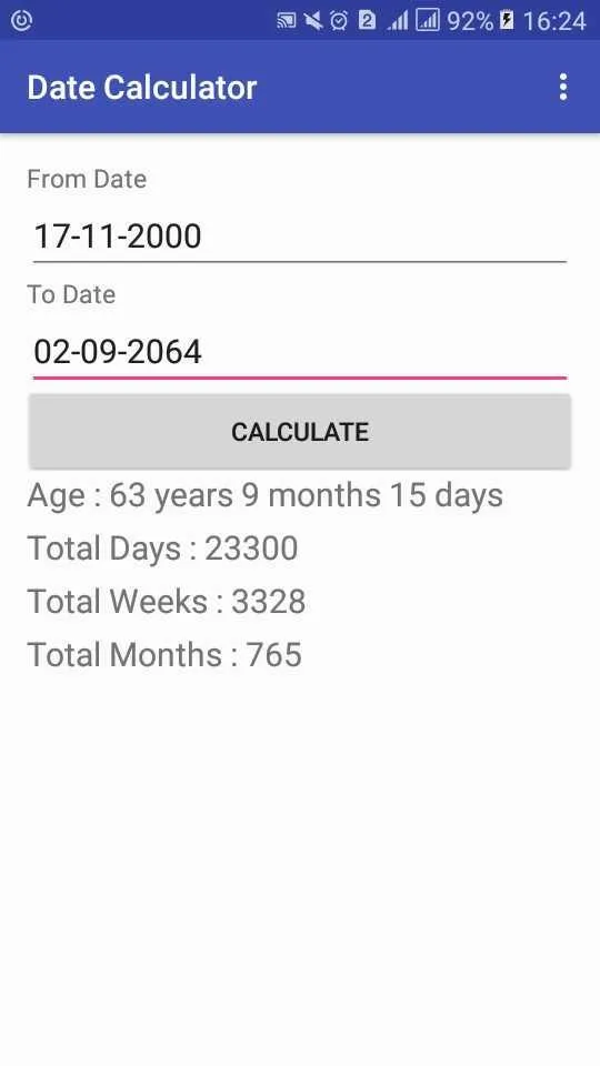 Date Calculator : Age Day Week | Indus Appstore | Screenshot