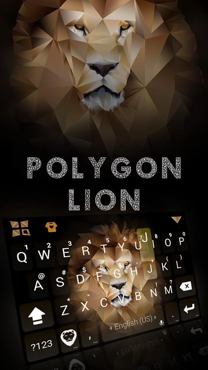 Polygon Lion Kika Keyboard | Indus Appstore | Screenshot