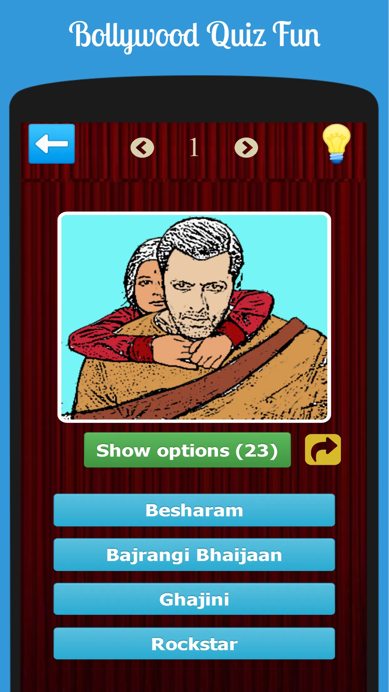 Bollywood Movies Guess - Quiz | Indus Appstore | Screenshot