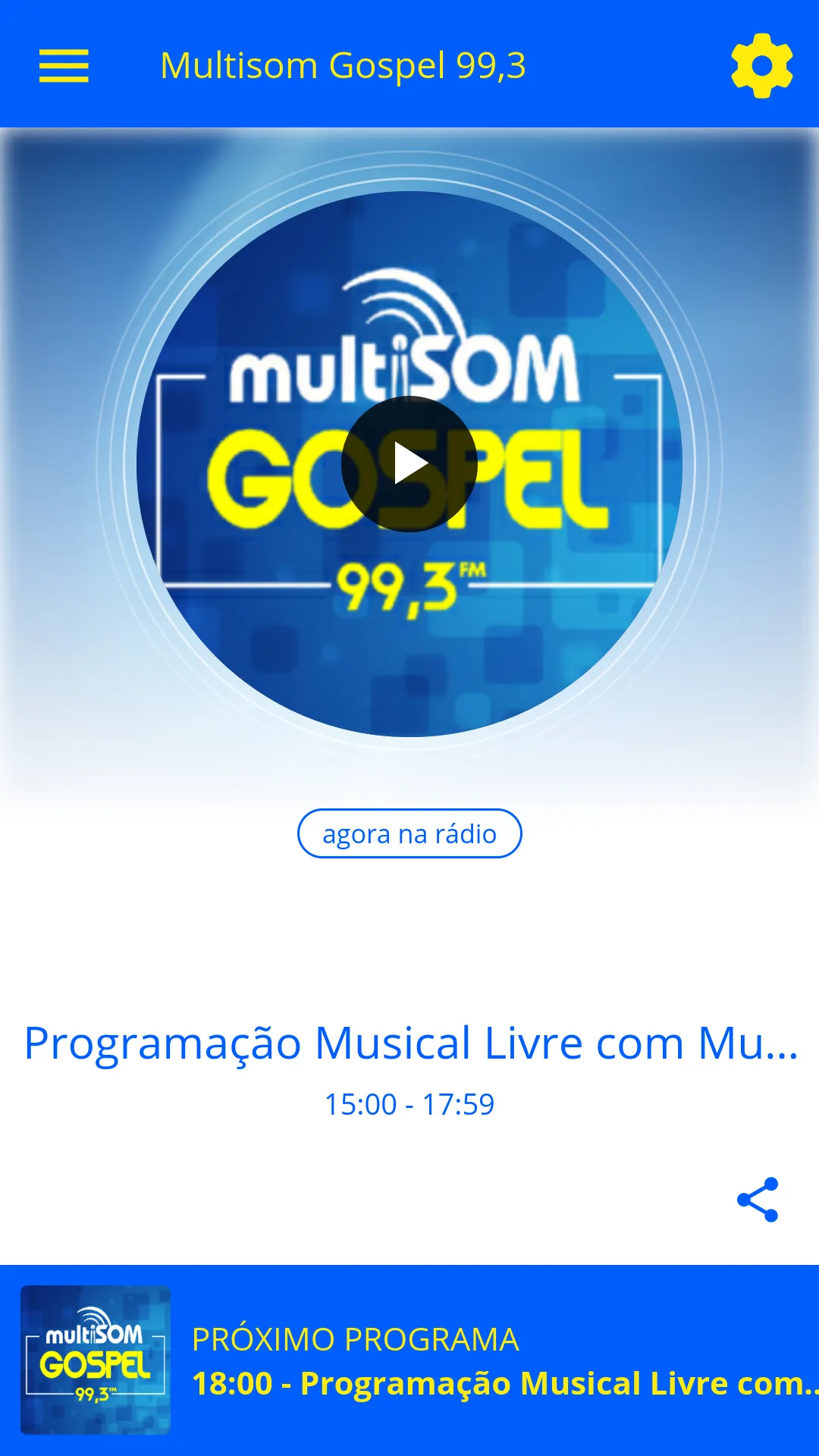 Multisom Gospel 99,3 | Indus Appstore | Screenshot