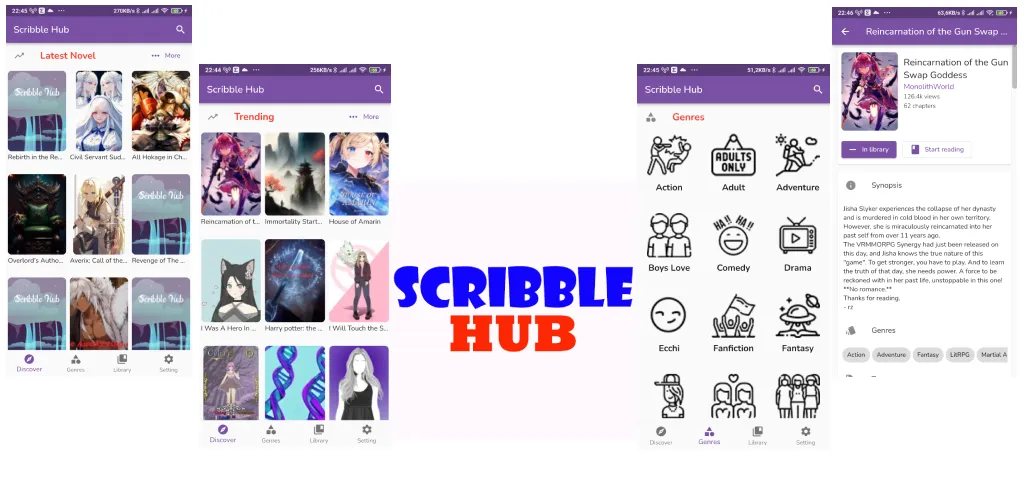 ScribbleHub All Original Novel | Indus Appstore | Screenshot