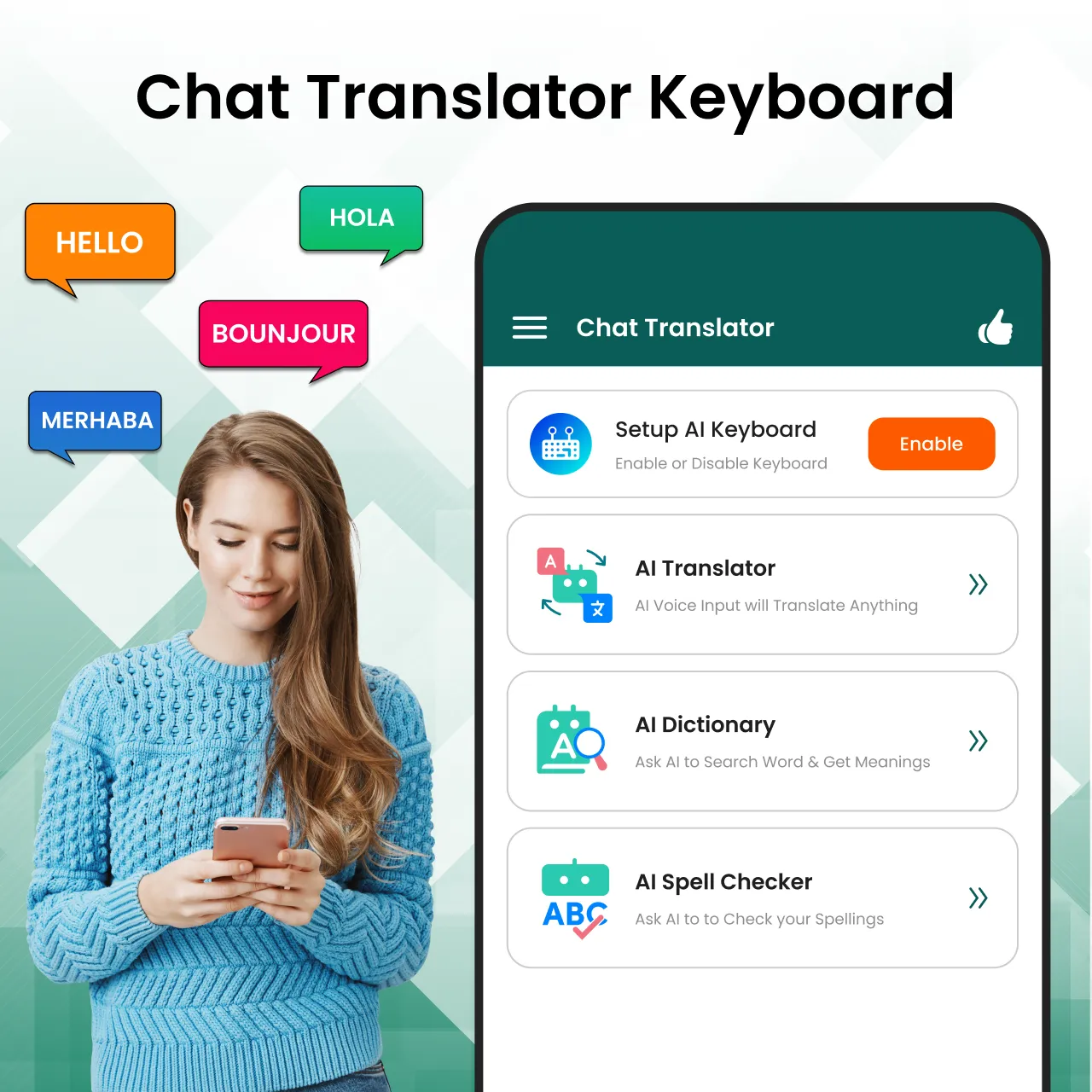 AI Chat Keyboard: Smart Keypad | Indus Appstore | Screenshot