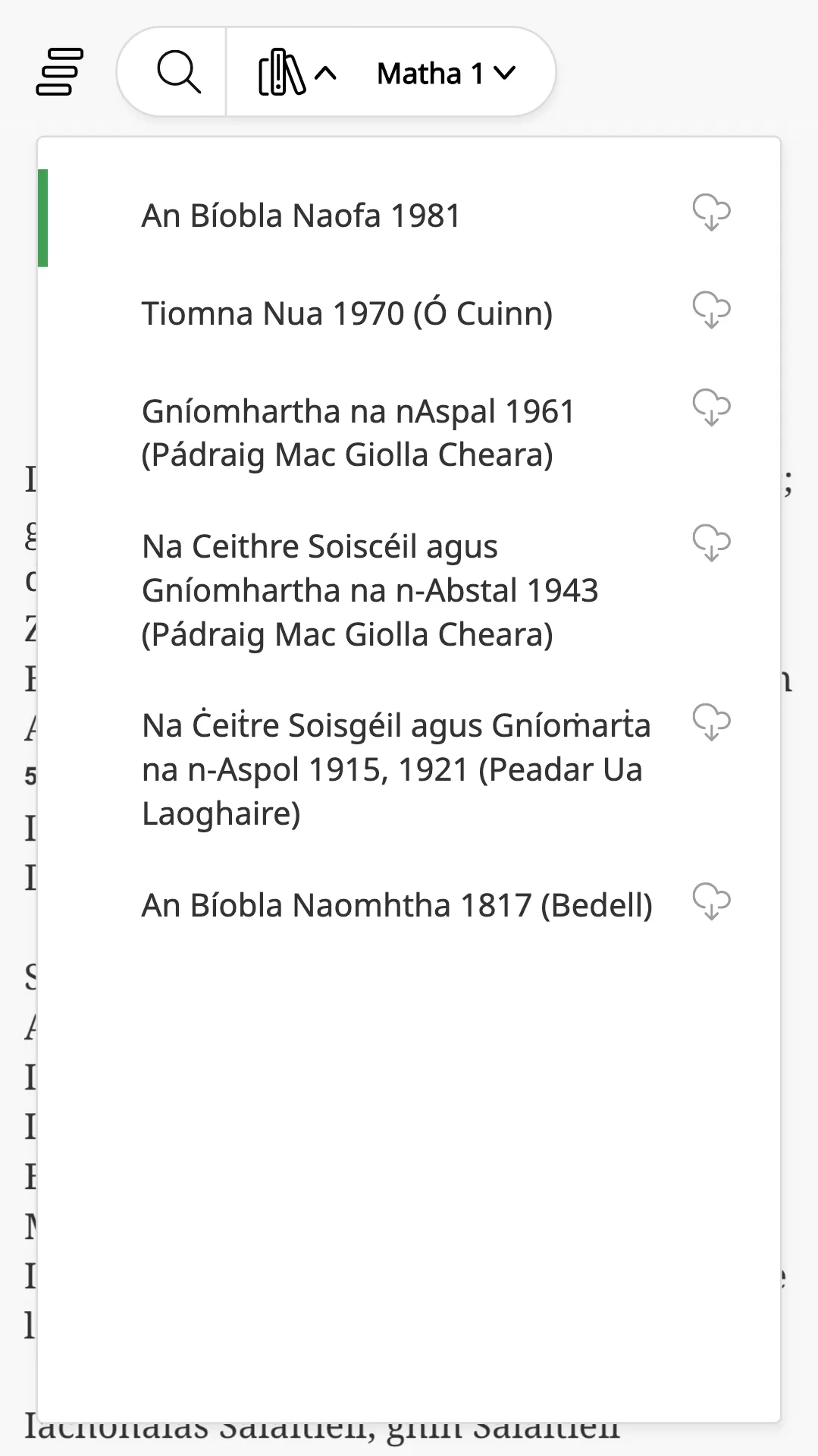 An Bíobla Naofa (Irish Bible) | Indus Appstore | Screenshot