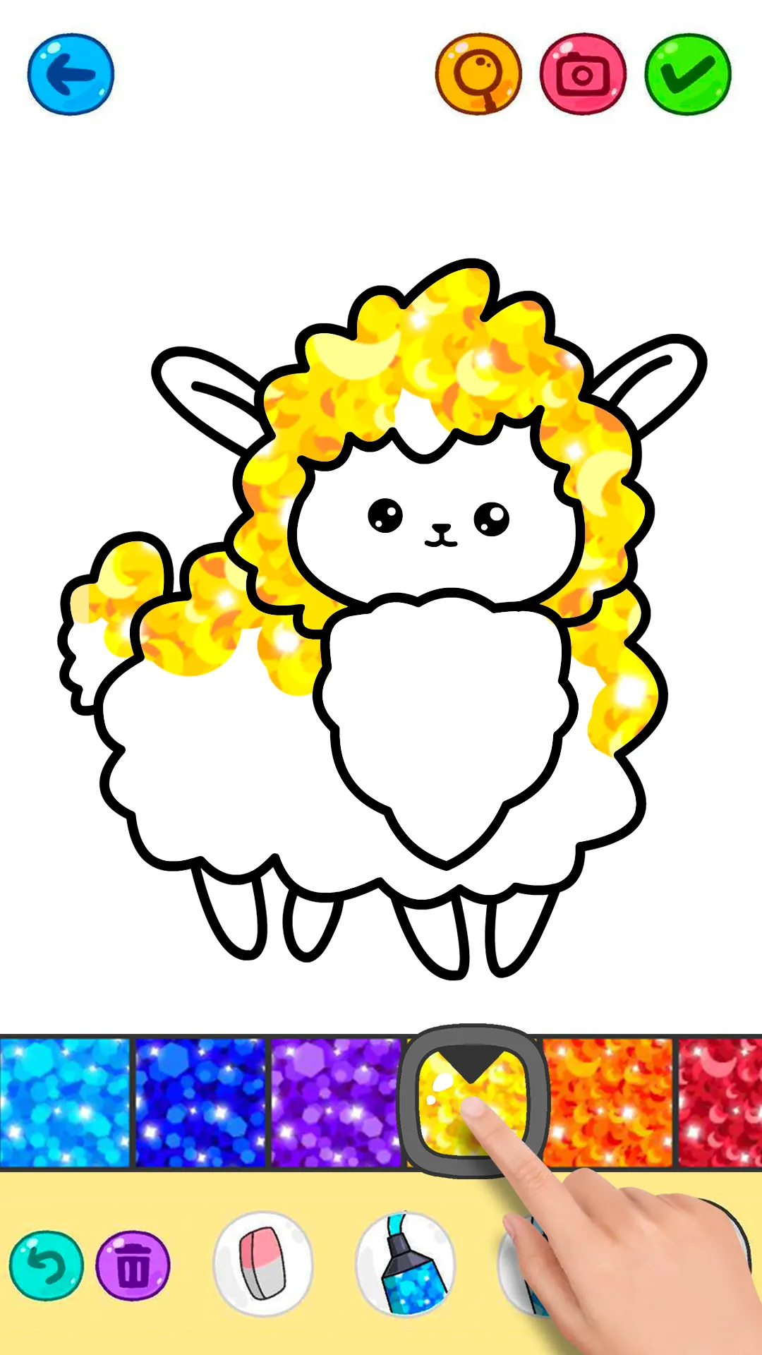 Kawaii Glitter Coloring Book | Indus Appstore | Screenshot