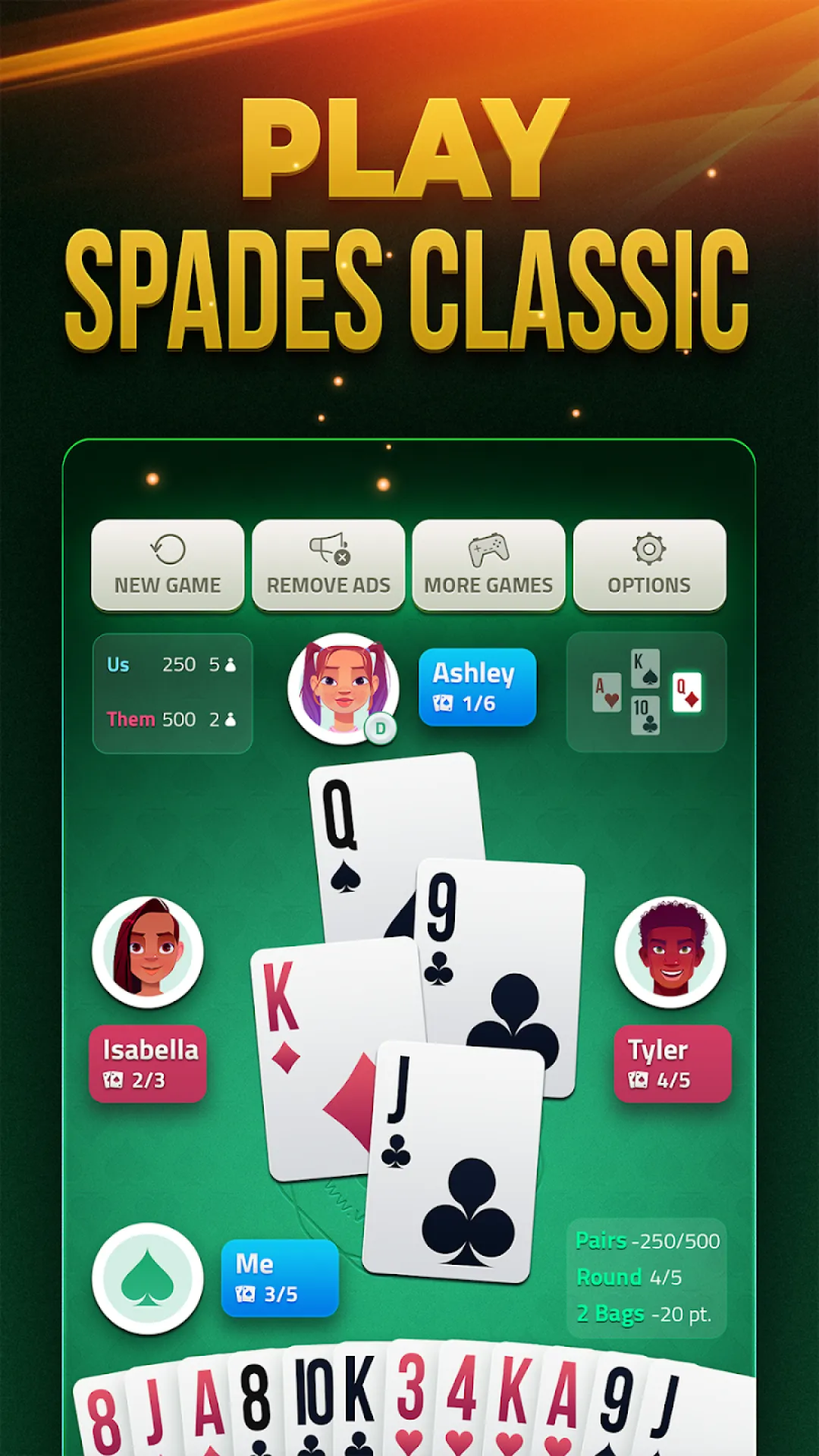 Spades Offline - Card Game | Indus Appstore | Screenshot