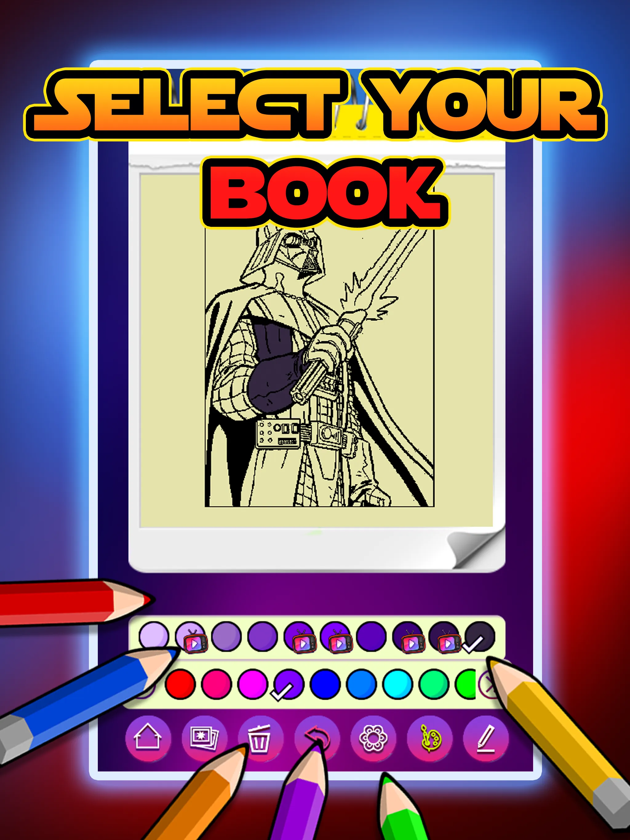 Galaxy War Hero Coloring Book | Indus Appstore | Screenshot