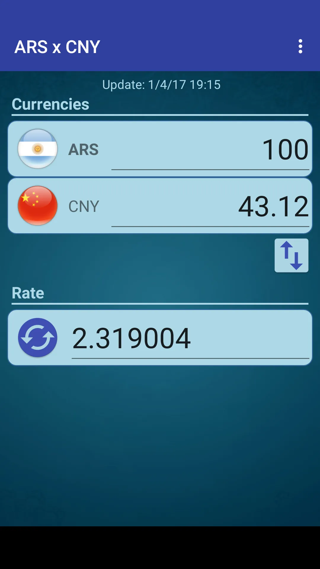 Argentine Peso x Chinese Yuan | Indus Appstore | Screenshot