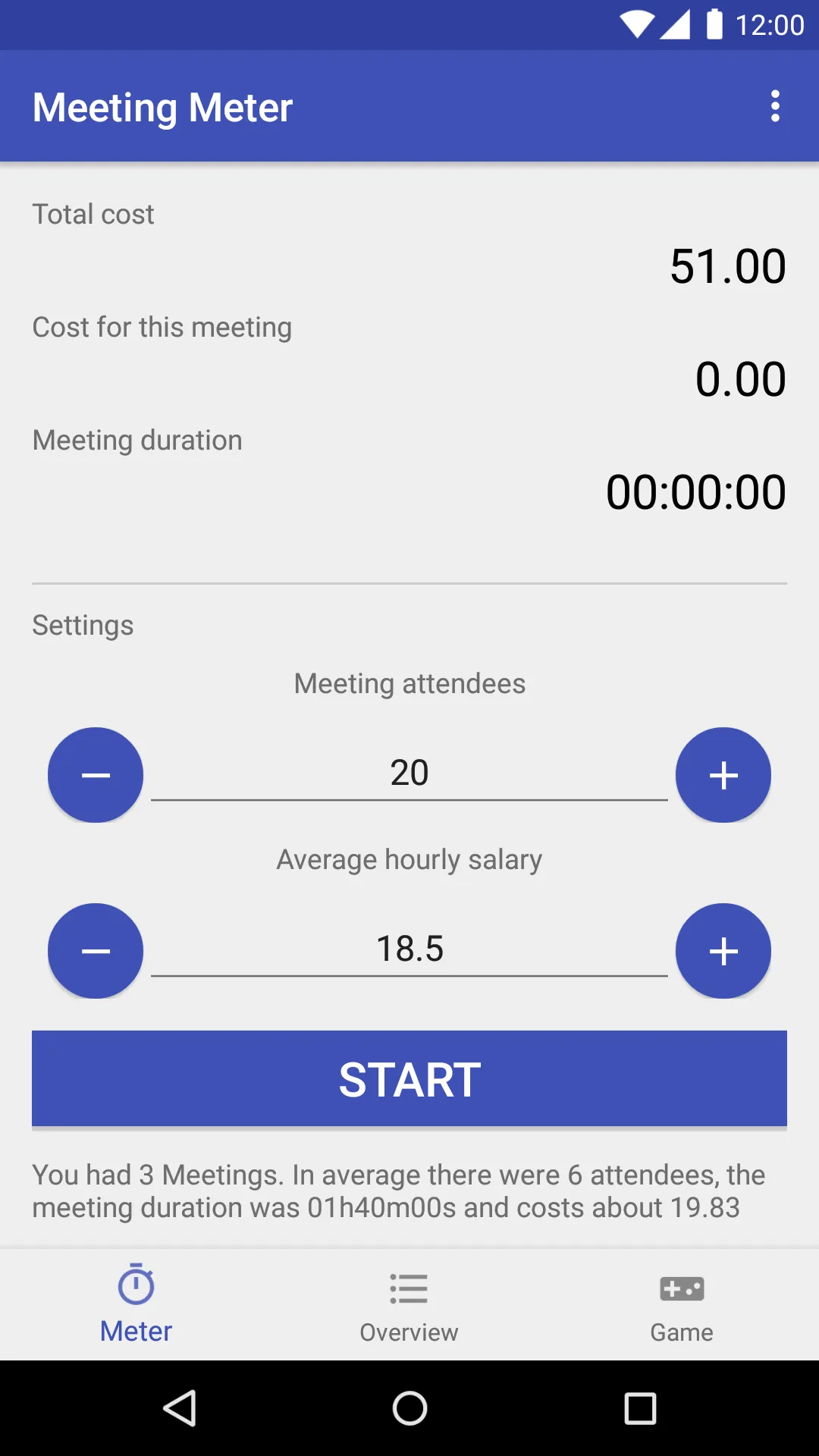 Meeting Meter | Indus Appstore | Screenshot