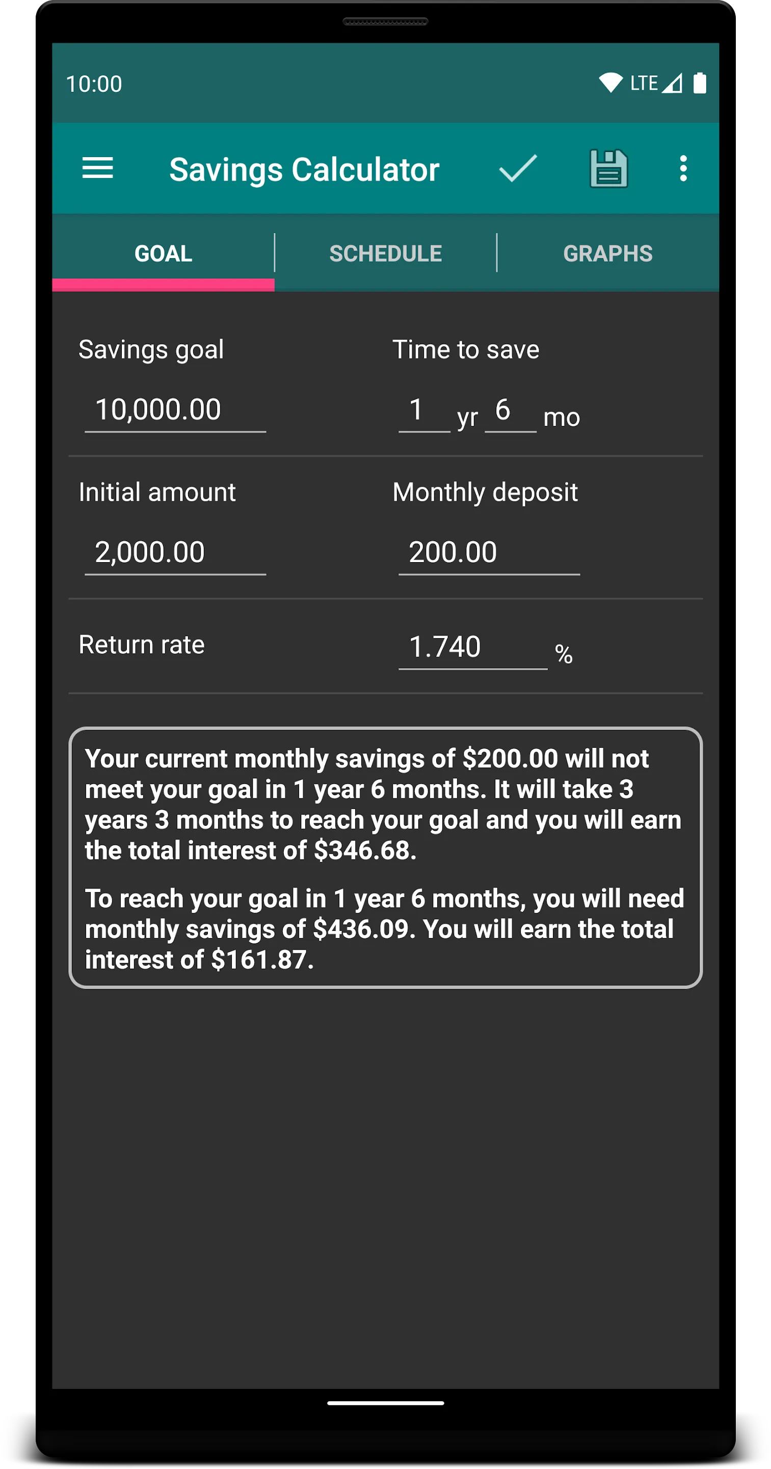 Savings & CD Calculator | Indus Appstore | Screenshot